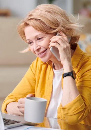 woman on phone